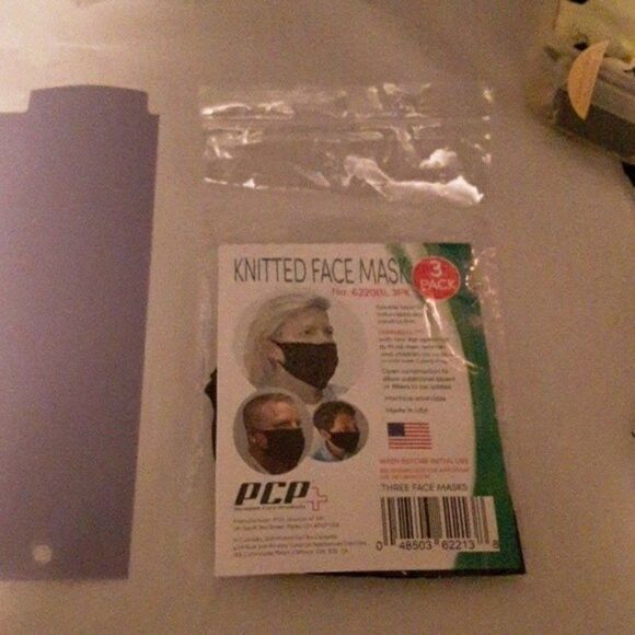 Face Masks 3 pack for face coverings unisex pack reusable nonsurgical black - Picture 11 of 14